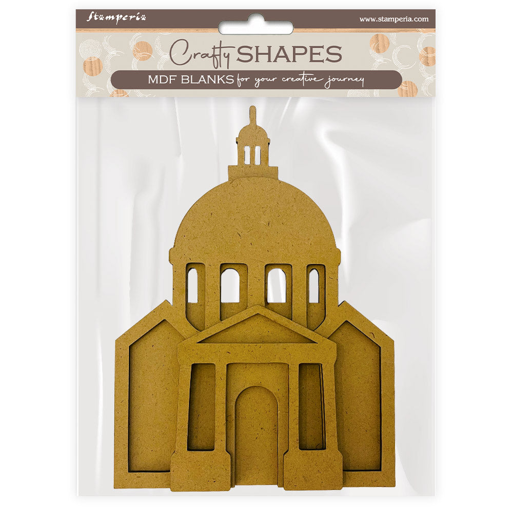 Stamperia VENICE - CITY OF ART - BASILICA Crafty Shapes Die Cuts Chipboard Shapes #KLSM55