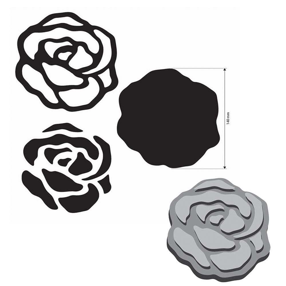 Stamperia VENICE - CITY OF ART - ROSES Crafty Shapes Die Cuts Chipboard Shapes #KLSM56