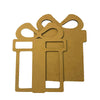 MDF gift box with bow on a white background