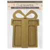 MDF blank shaped like a gift box with 'Craft Shapes' branding on packaging.