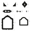 Stamperia ALICE in CHRISTMAS - FRAME AND KEY Crafty Shapes Die Cuts Chipboard Shapes #KLSM63