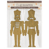 Stamperia ALICE IN CHRISTMAS - SOLDIERS Crafty Shapes Die Cuts Chipboard Shapes #KLSM64