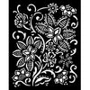Stamperia TIMELESS - BATIK FLOWERS Mixed Media Art Stencil 20x25 cm #KSTD180