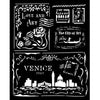 Stamperia Mixed Media Art VENICE CITY OF ART - CARDS Stencil 20x25 cm #KSTD183
