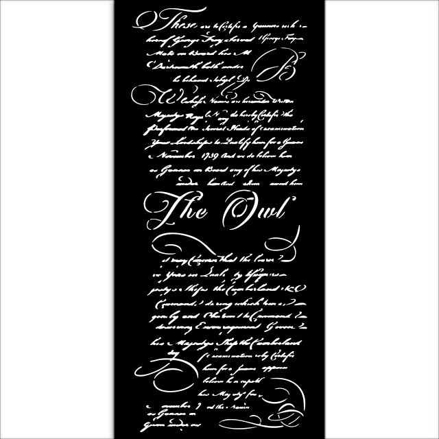 Stamperia THE OWL'S HOUSE - CHRISTMAS LETTER Stencil 12X25 cm #KSTDL126