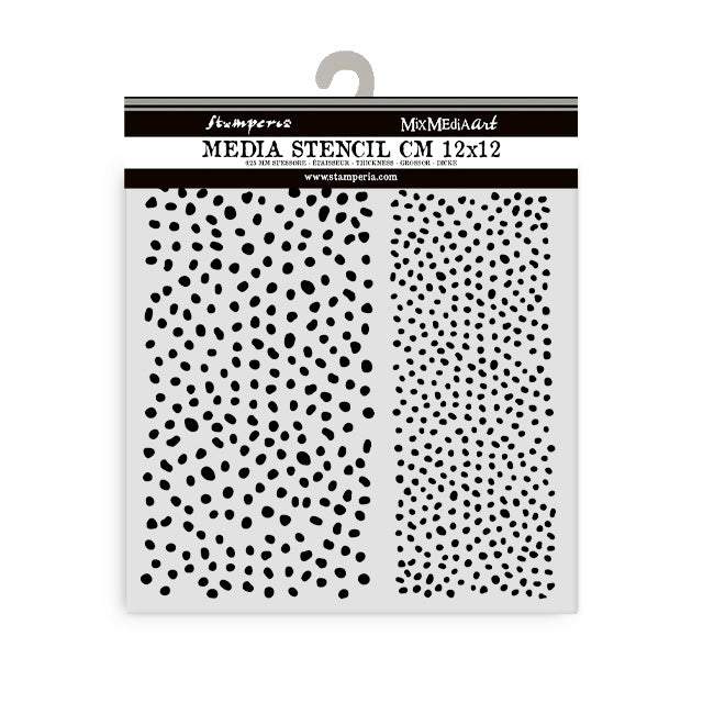 Stamperia DOTS PATTERN - BEST SELLER Stencil 12X12 cm #KSTDS17