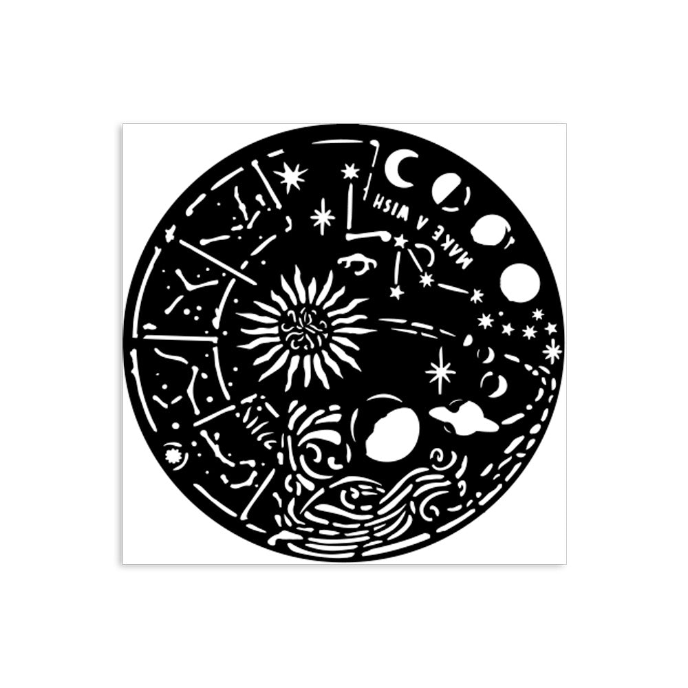Stamperia COSMOS CIRCLE - BEST SELLER Stencil 12X12 cm #KSTDS21