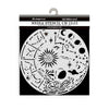 Stamperia COSMOS CIRCLE - BEST SELLER Stencil 12X12 cm #KSTDS21