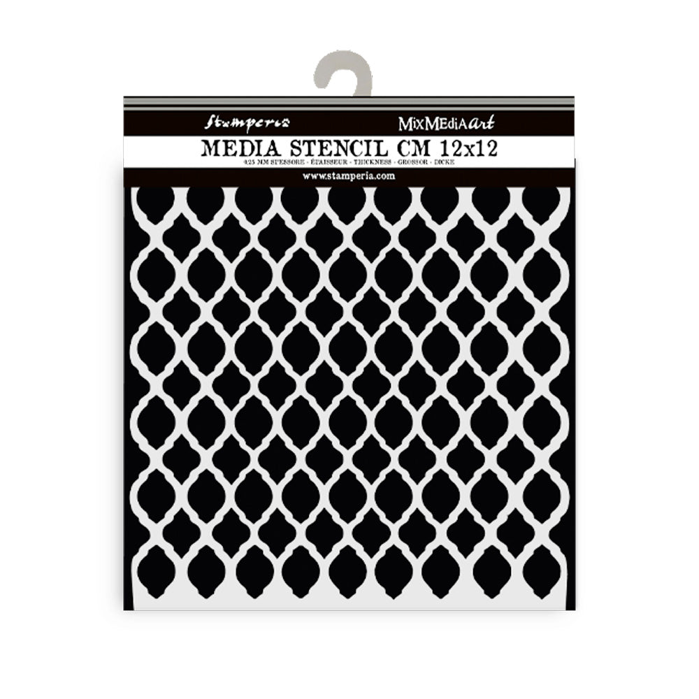 Stamperia TIMELESS - NET TEXTURE Stencil 12X12 cm #KSTDS48