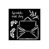 Stamperia THE OWL'S HOUSE CHRISTMAS LETTER Stencil 12X12 cm #KSTDS53