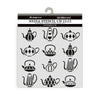 Stamperia ALICE in CHRISTMAS - TEA POTS Stencil 12X12 cm #KSTDS56