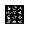 Stamperia ALICE in CHRISTMAS - TEA POTS Stencil 12X12 cm #KSTDS56