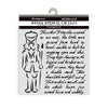 Stencils with Nutcracker design and text on a white background