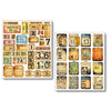 Ciao Bella Lu Mania GRUNGY TAGS Uncut Mixed Media Stickers 10 Sheets #MB002