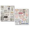 Ciao Bella Lu Mania VINTAGE SCRIPTS Uncut Mixed Media Stickers 10 Sheets #MB003