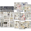 Ciao Bella Lu Mania VINTAGE SCRIPTS Uncut Mixed Media Stickers 10 Sheets #MB003