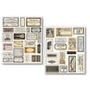 Ciao Bella Lu Mania VINTAGE SCRIPTS Uncut Mixed Media Stickers 10 Sheets #MB003