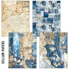 Ciao Bella LuMania CraftMix URBAN BLUE DENIM Mixed Media A5 Paper Pack - 8 Sheets Tissue & Vellum #MC002
