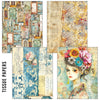 Ciao Bella LuMania CraftMix QUINTESSENTIAL Mixed Media A5 Paper Pack - 8 Sheets Tissue & Vellum #MC003