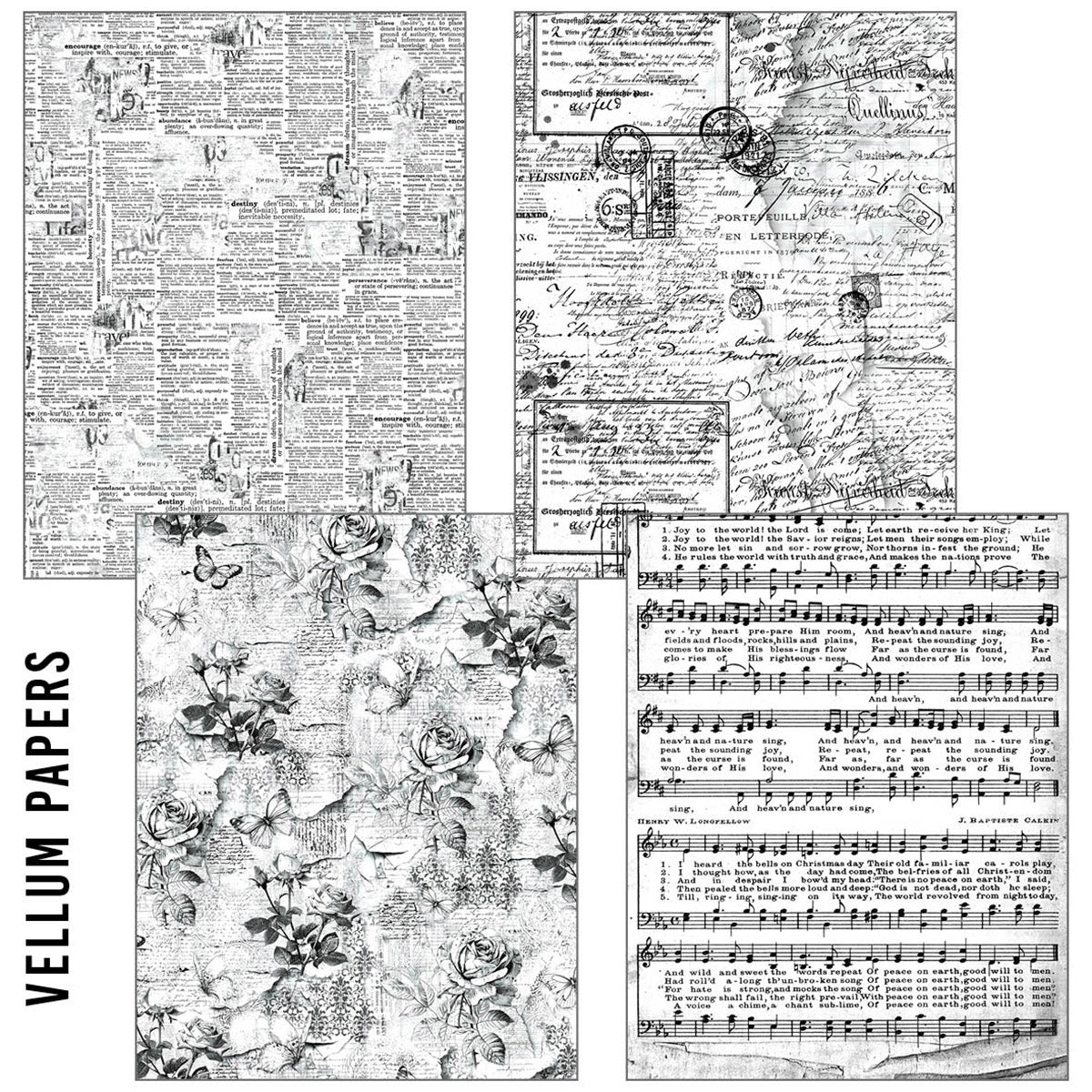 Ciao Bella LuMania CraftMix MEANINGFUL MEMORIES Mixed Media A5 Paper Pack - 8 Sheets Tissue & Vellum #MC005