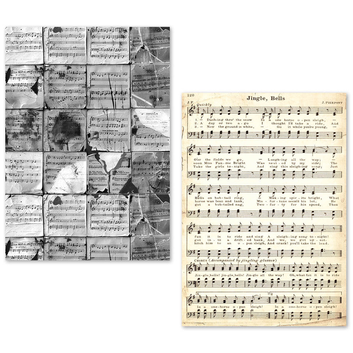 Ciao Bella LuMania MUSIC SHEET A5 Tissue Paper Set - 24 Sheets #ME002
