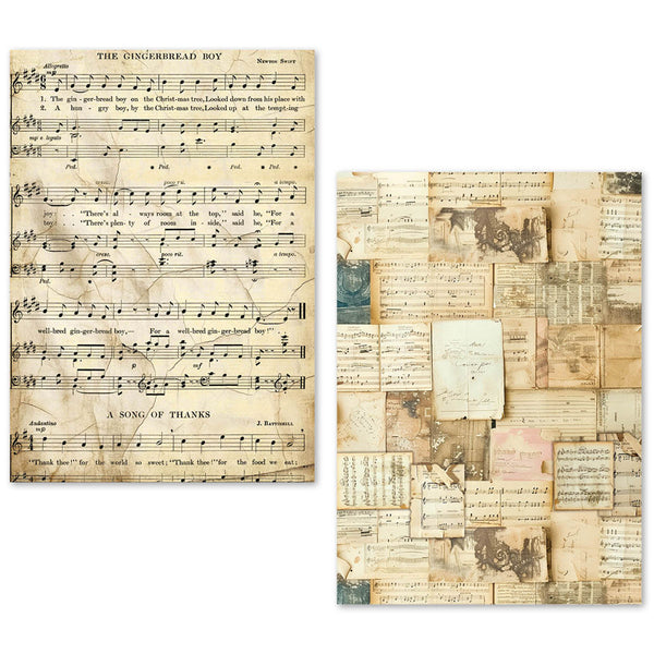 Ciao Bella LuMania MUSIC SHEET A5 Tissue Paper Set - 24 Sheets #ME002