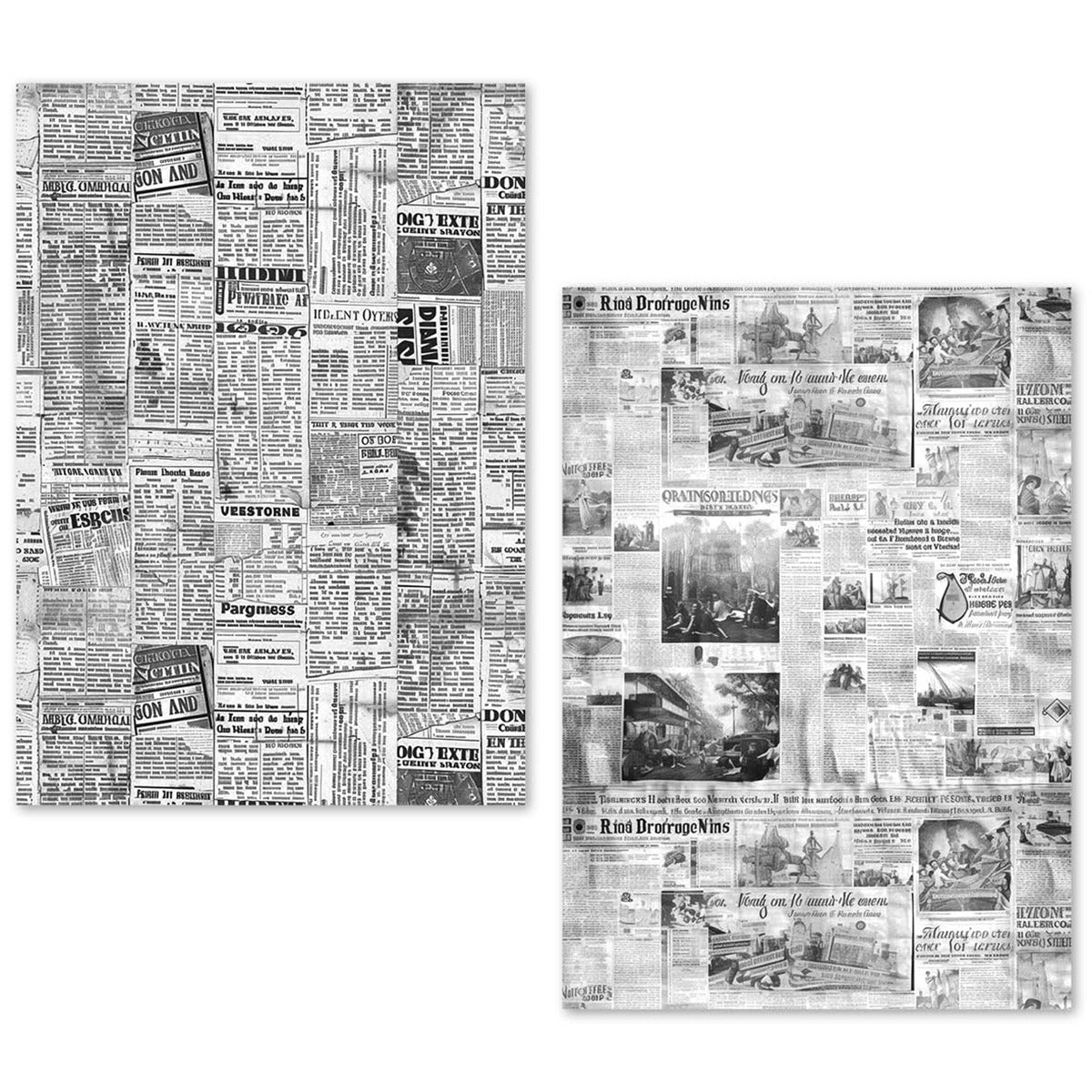Ciao Bella LuMania NEWSPAPERS A5 Tissue Paper Set - 24 Sheets #ME003