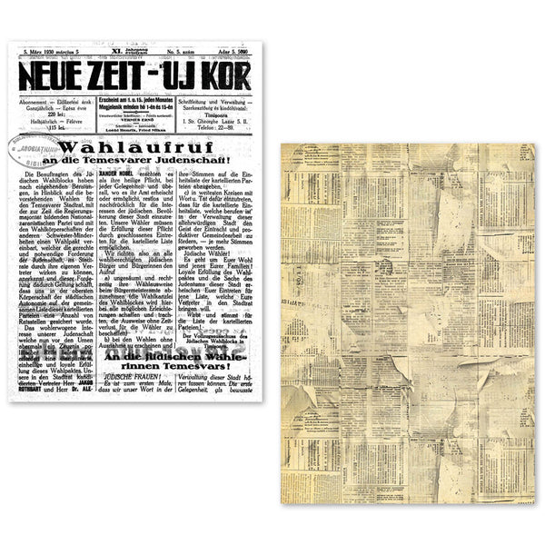 Ciao Bella LuMania NEWSPAPERS A5 Tissue Paper Set - 24 Sheets #ME003