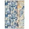 Ciao Bella LuMania URBAN BLUE DENIM A4 Mixed Media Decoupage Rice Paper - 4 Sheets #MF002