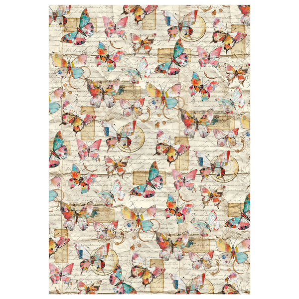 Ciao Bella LuMania QUINTESSENTIAL A4 Mixed Media Decoupage Rice Paper - 4 Sheets #MF003