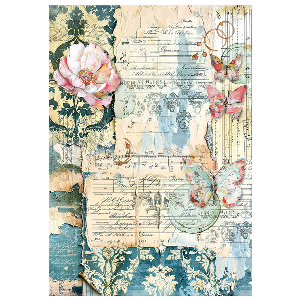 Ciao Bella LuMania QUINTESSENTIAL A4 Mixed Media Decoupage Rice Paper - 4 Sheets #MF003