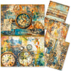 Ciao Bella LuMania PAST TIME Steampunk A4 Mixed Media Decoupage Rice Paper - 4 Sheets #MF004