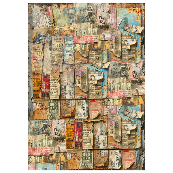 Ciao Bella LuMania JOURNEY AHEAD A4 Mixed Media Decoupage Rice Paper - 4 Sheets #MF006