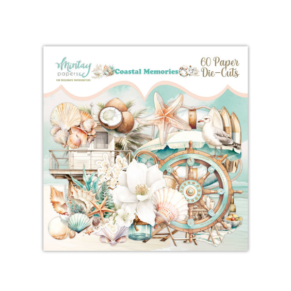 Mintay COASTAL MEMORIES Paper Die Cuts Ephemera 60 Pieces #Mt-Coa-LSC