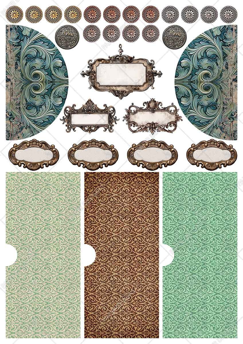 Paper Designs VINTAGE BIRDS Junk Journal Kit 10 A4 Sheets #JJK_001