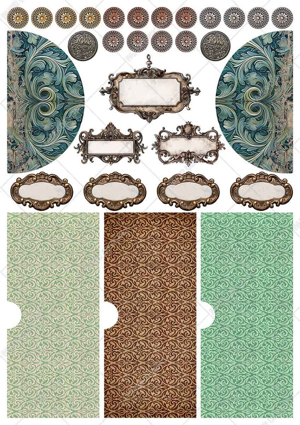 Paper Designs VINTAGE BIRDS Junk Journal Kit 10 A4 Sheets #JJK_001