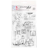 PRE-ORDER Ciao Bella Cabinet of Curiosities CHEMICAL REACTION Clear Stamp Set 6"x8" #PS6062