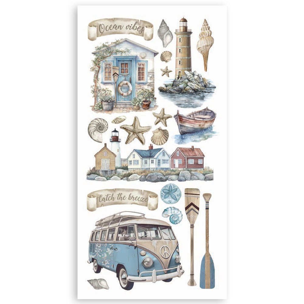 Stamperia SILENT SEA Paper Cut Outs Double Face 4 sheets #SBBCT12