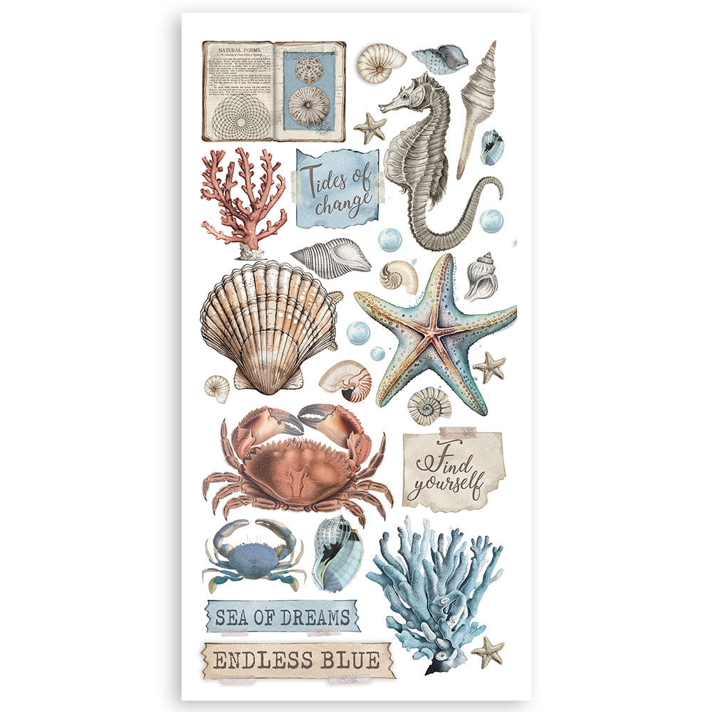 Stamperia SILENT SEA Paper Cut Outs Double Face 4 sheets #SBBCT12
