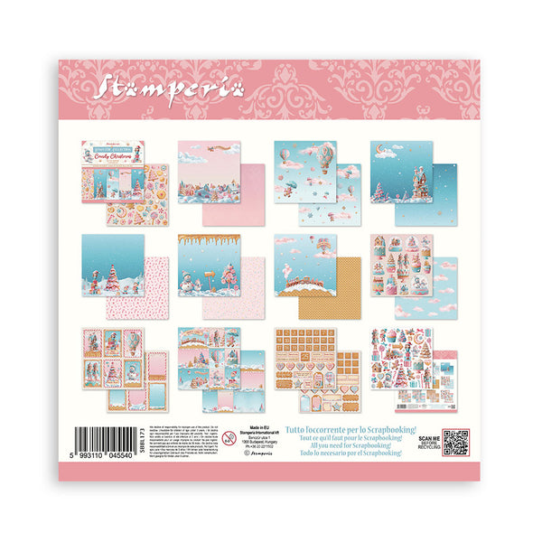 Stamperia CANDY CHRISTMAS 12x12 Double Faced Scrapbook Paper 10 PCS+Bonus #SBBL173