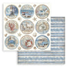 Stamperia SILENT SEA 8X8 Double Faced Paper 10 Sheets + Bonus #SBBS125
