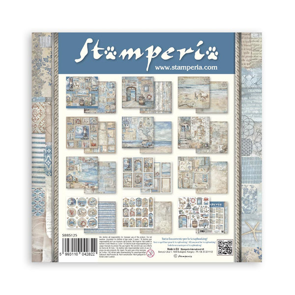 Stamperia SILENT SEA 8X8 Double Faced Paper 10 Sheets + Bonus #SBBS125