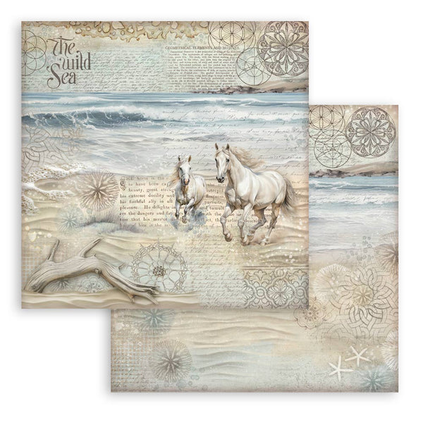 Stamperia SILENT SEA 8X8 Double Faced Paper 10 Sheets + Bonus #SBBS125