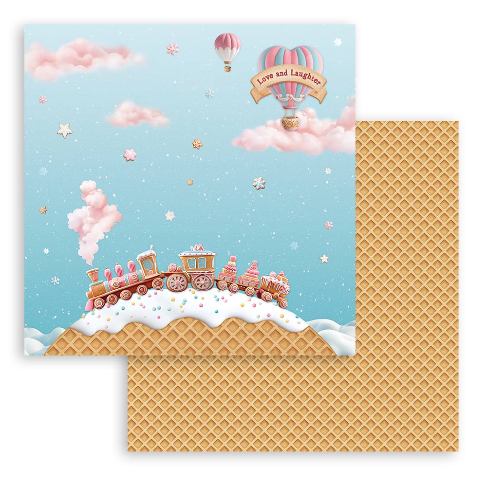 Stamperia CANDY CHRISTMAS 8X8 Double Faced Paper 10 Sheets + Bonus #SBBS129