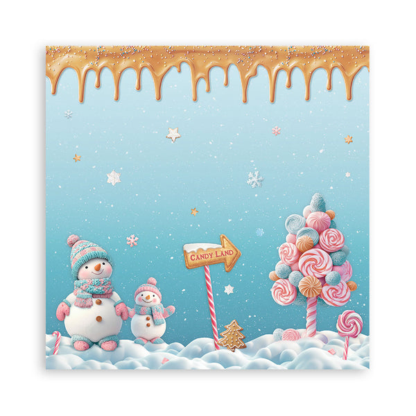 Stamperia CANDY CHRISTMAS 12x12 Single Sided Scrapbook Paper 22 pcs #SBBXLB27