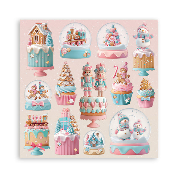 Stamperia CANDY CHRISTMAS 12x12 Single Sided Scrapbook Paper 22 pcs #SBBXLB27