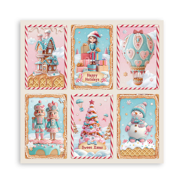 Stamperia CANDY CHRISTMAS 12x12 Single Sided Scrapbook Paper 22 pcs #SBBXLB27