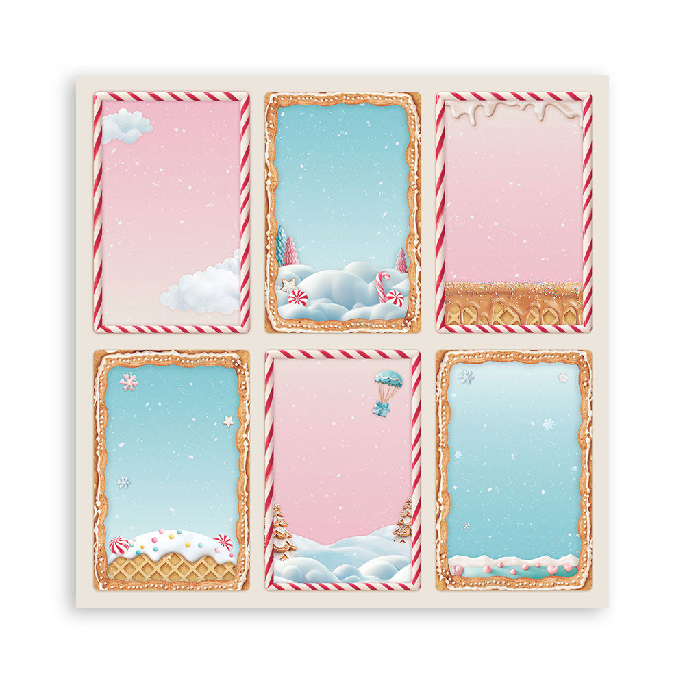 Stamperia CANDY CHRISTMAS 12x12 Single Sided Scrapbook Paper 22 pcs #SBBXLB27