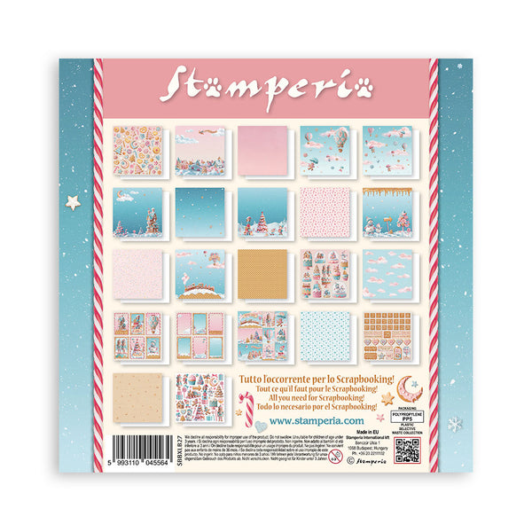 Stamperia CANDY CHRISTMAS 12x12 Single Sided Scrapbook Paper 22 pcs #SBBXLB27