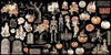 G45 Graphic 45 GHOSTLY GREETINGS Halloween Ephemera Set, 65 pcs #4503077
